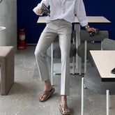 Hearujoy Simple Men's Suit Trosuers Slim Pencil Pants Slim Straight Male Casual Loose Bottoms Korean Style Summer Trend 9C6472